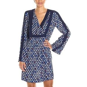 BCBGMAXAZRIA Kaitlon Blue Pattern Dress